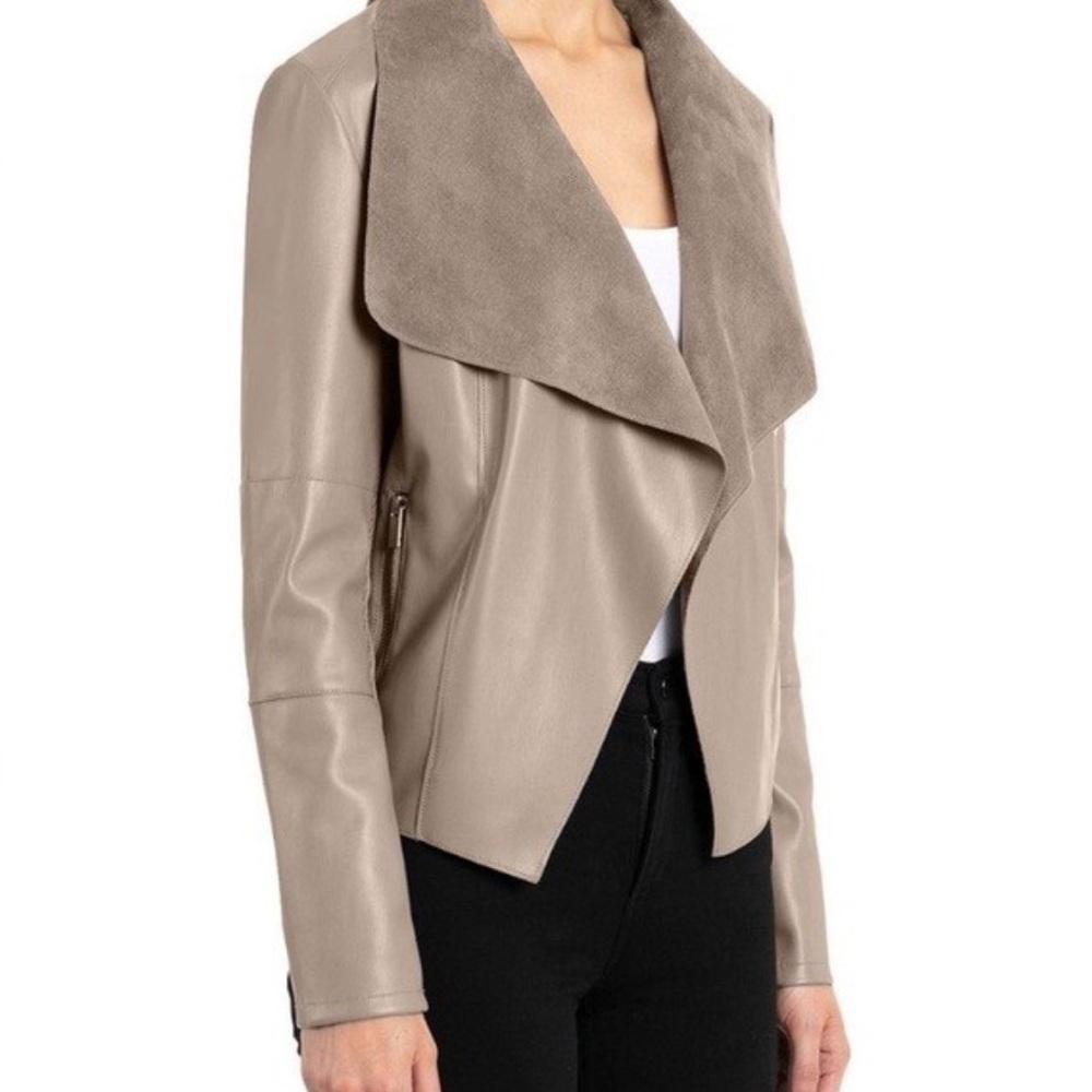 Bagatelle Taupe Suede Lined Jacket